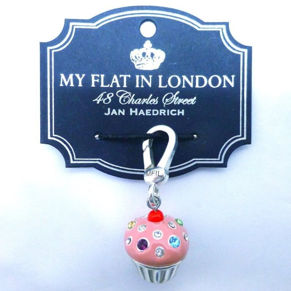 Rare My Flat in London cupcake charm necklace pendant bracelet jewelry MFIL
